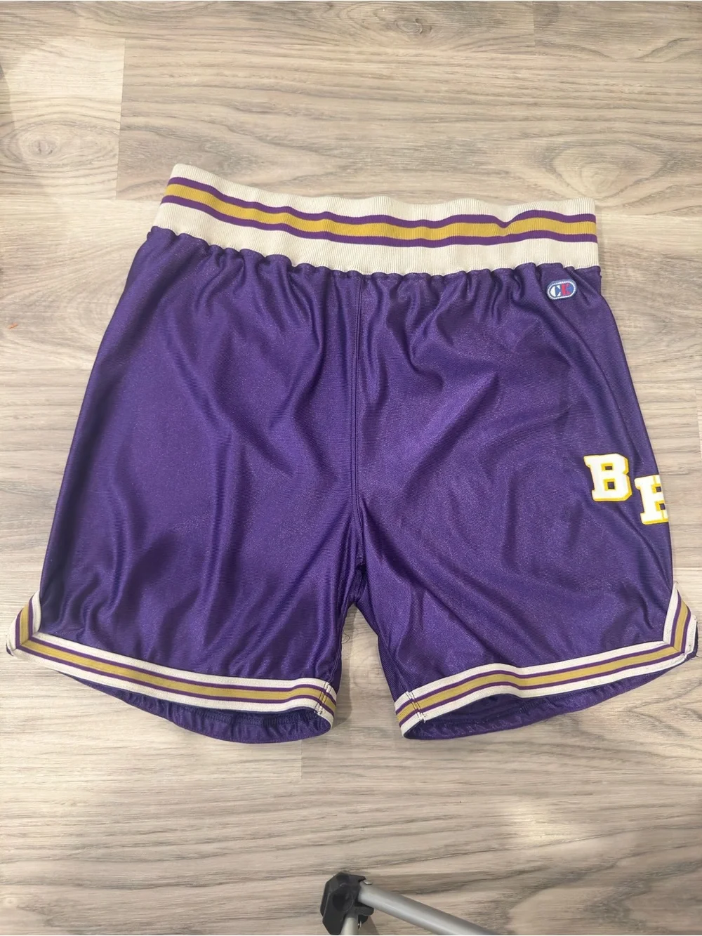 Cliff Keen Athletic Purple Shorts with Gold Trim